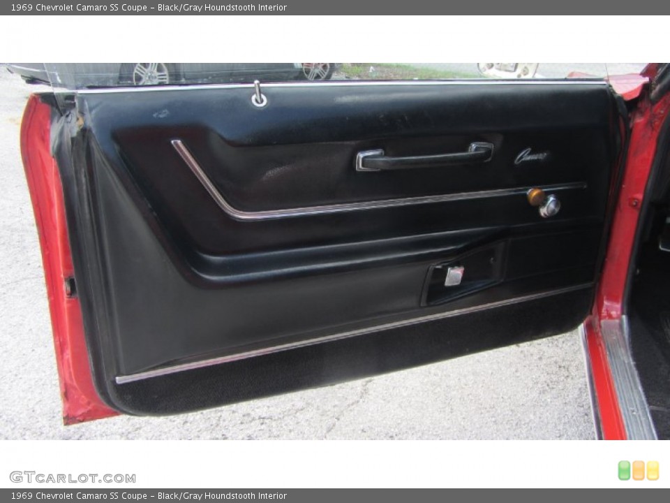 Black/Gray Houndstooth Interior Door Panel for the 1969 Chevrolet Camaro SS Coupe #69456688