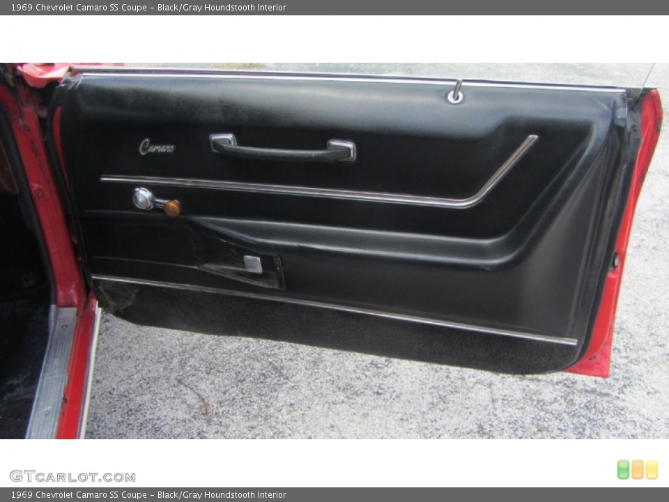 Black/Gray Houndstooth Interior Door Panel for the 1969 Chevrolet Camaro SS Coupe #69456692