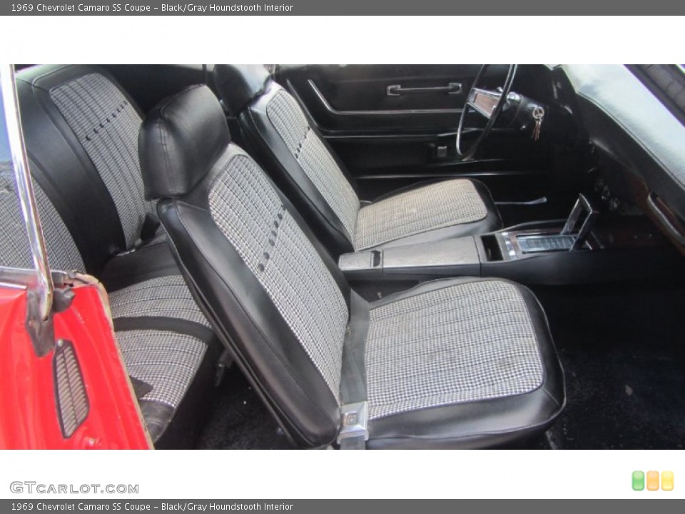Black/Gray Houndstooth Interior Photo for the 1969 Chevrolet Camaro SS Coupe #69456700