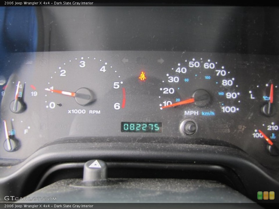 Dark Slate Gray Interior Gauges for the 2006 Jeep Wrangler X 4x4 #69457975