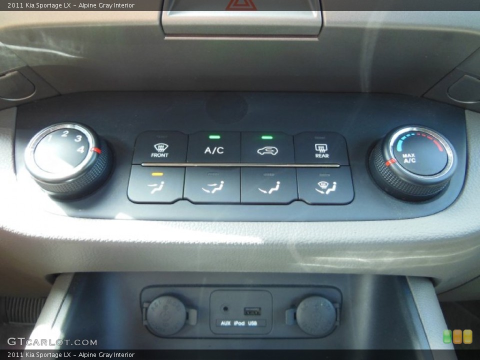 Alpine Gray Interior Controls for the 2011 Kia Sportage LX #69458602
