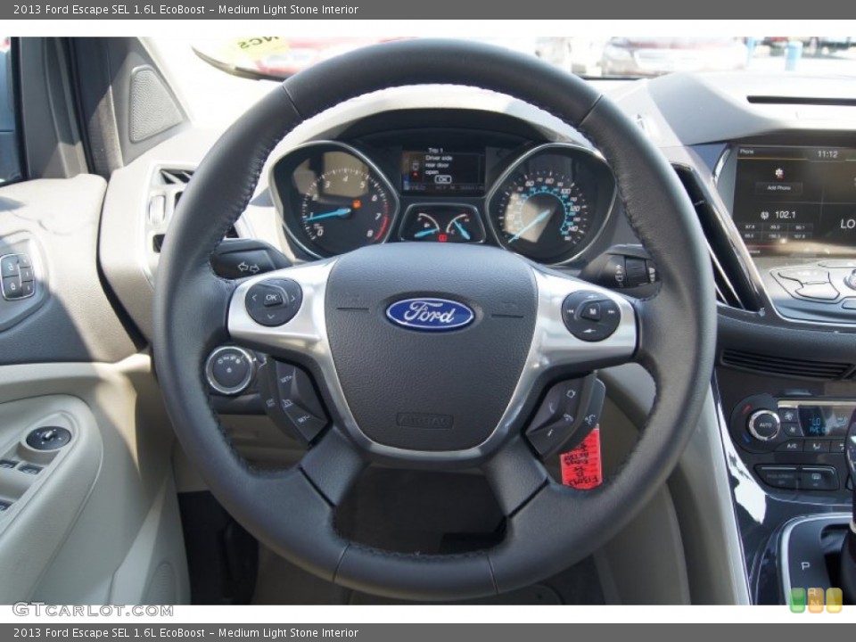 Medium Light Stone Interior Steering Wheel for the 2013 Ford Escape SEL 1.6L EcoBoost #69463117