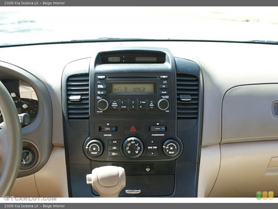 Beige Interior Controls for the 2008 Kia Sedona LX #69467722