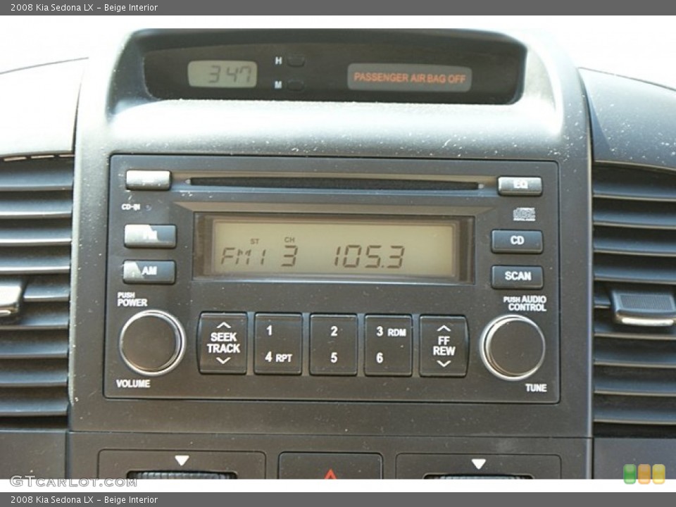 Beige Interior Audio System for the 2008 Kia Sedona LX #69467789