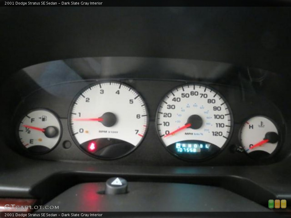 Dark Slate Gray Interior Gauges for the 2001 Dodge Stratus SE Sedan #69470710