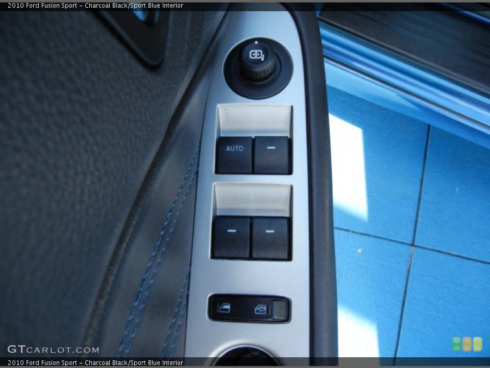 Charcoal Black/Sport Blue Interior Controls for the 2010 Ford Fusion Sport #69471160
