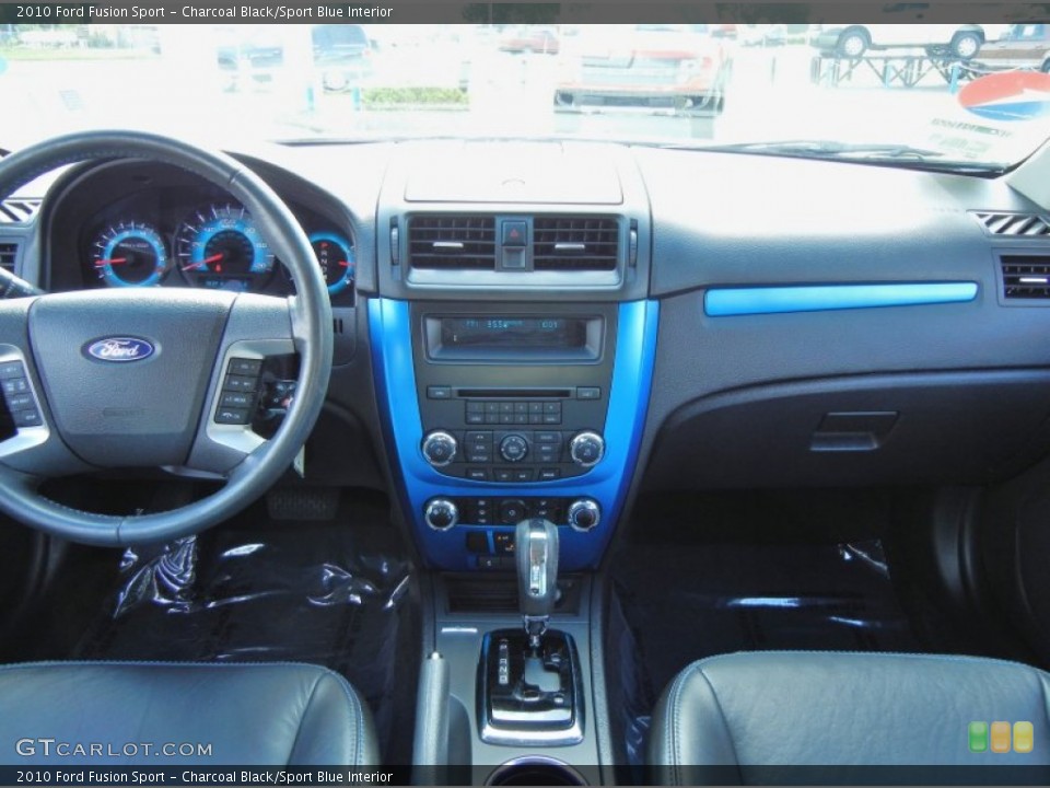 Charcoal Black/Sport Blue Interior Dashboard for the 2010 Ford Fusion Sport #69471214