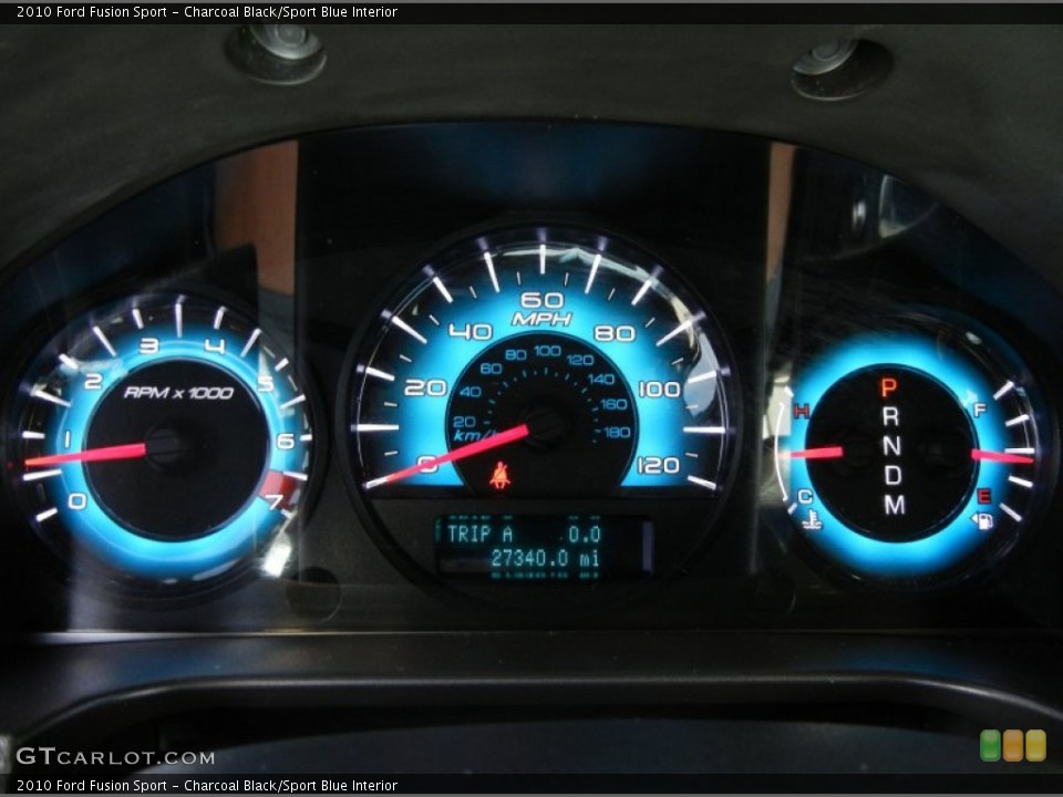 Charcoal Black/Sport Blue Interior Gauges for the 2010 Ford Fusion Sport #69471232