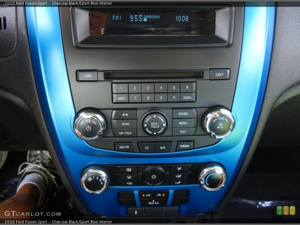 Charcoal Black/Sport Blue Interior Controls for the 2010 Ford Fusion Sport #69471241