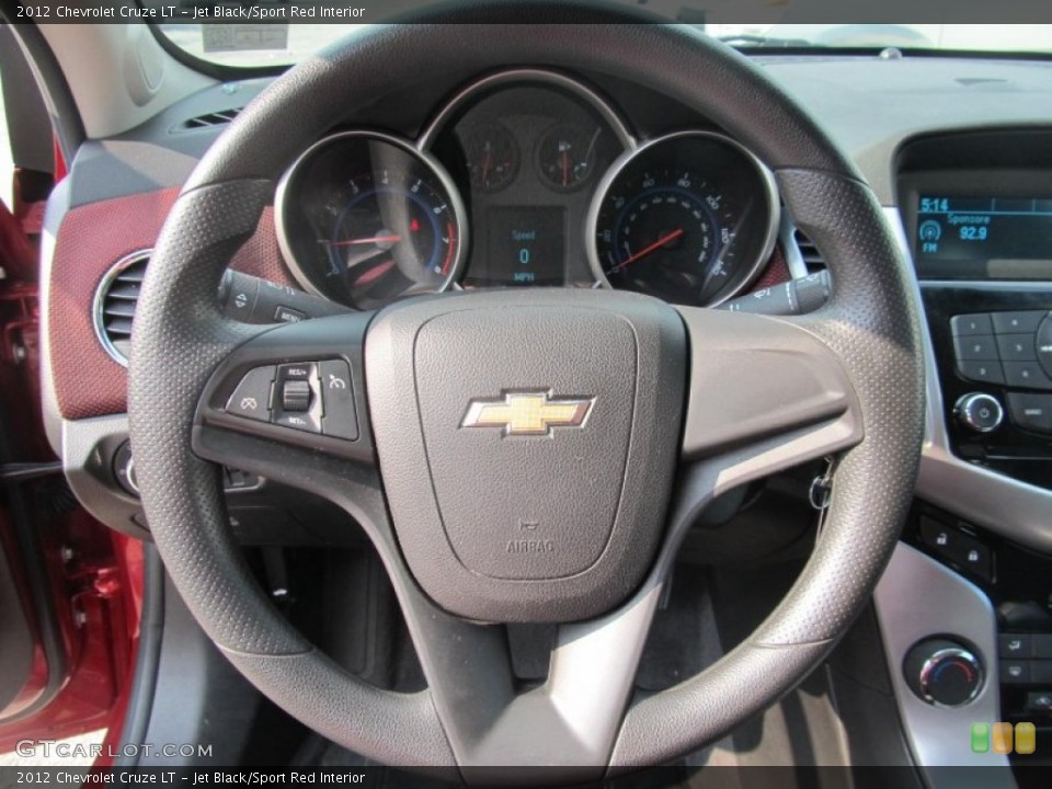 Jet Black/Sport Red Interior Steering Wheel for the 2012 Chevrolet Cruze LT #69471683