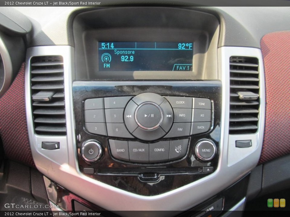 Jet Black/Sport Red Interior Controls for the 2012 Chevrolet Cruze LT #69471697