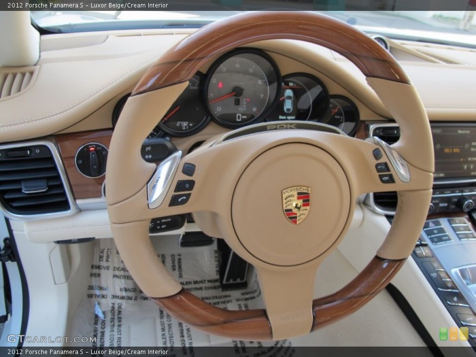 Luxor Beige/Cream Interior Steering Wheel for the 2012 Porsche Panamera S #69475984