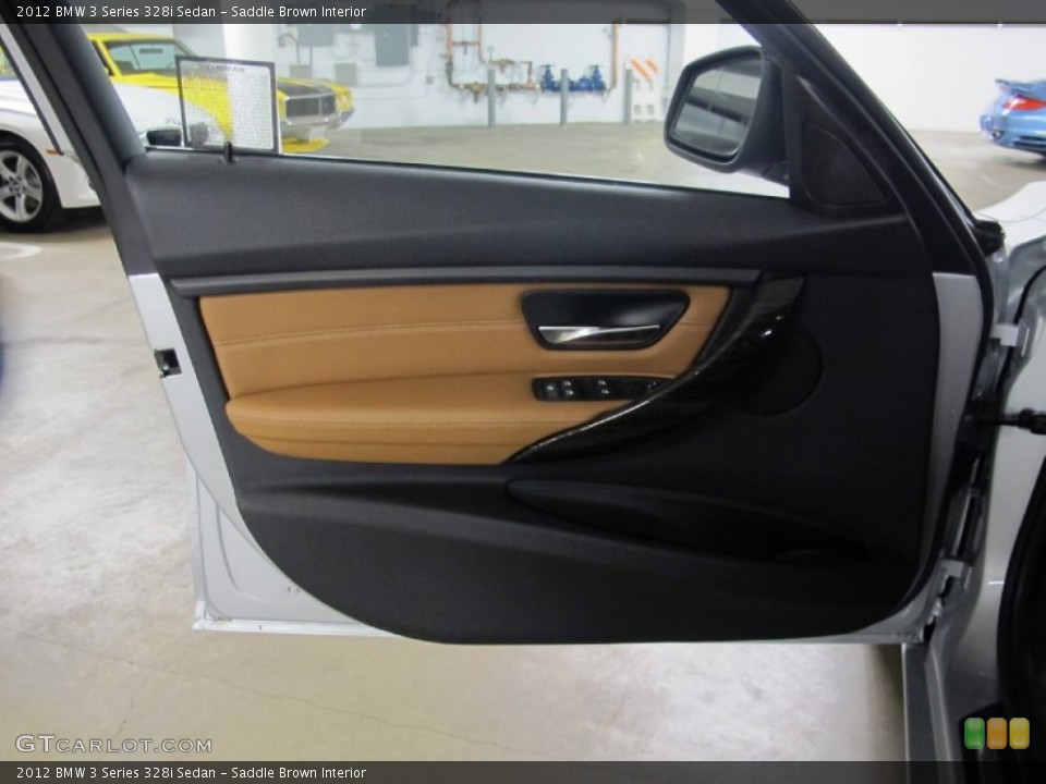 Saddle Brown Interior Door Panel for the 2012 BMW 3 Series 328i Sedan #69476248