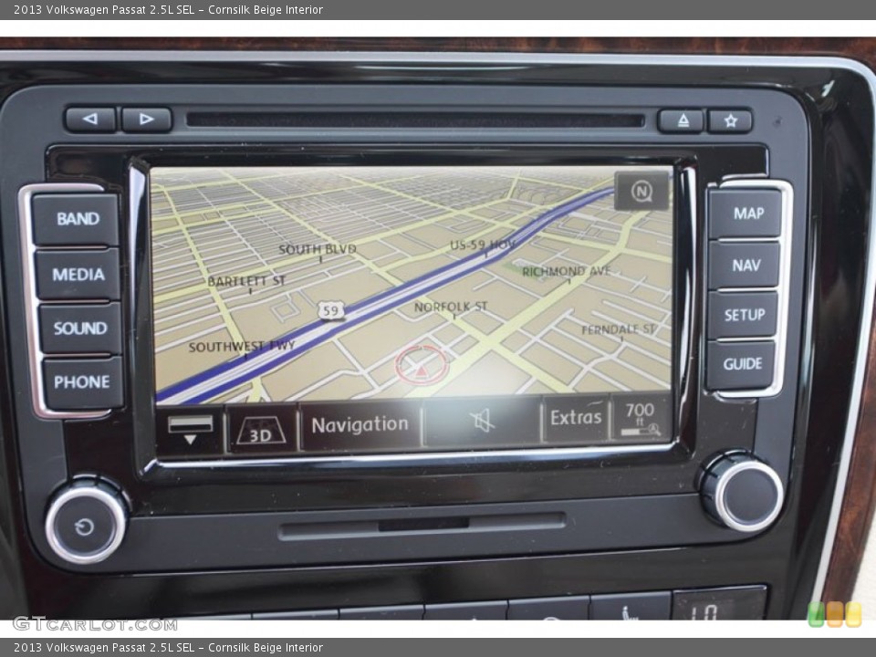 Cornsilk Beige Interior Navigation for the 2013 Volkswagen Passat 2.5L SEL #69476258