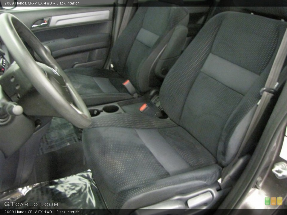 Black Interior Front Seat for the 2009 Honda CR-V EX 4WD #69477478
