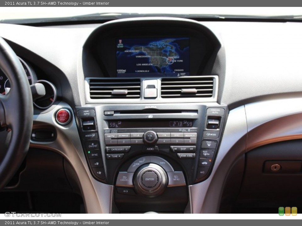 Umber Interior Controls for the 2011 Acura TL 3.7 SH-AWD Technology #69480226