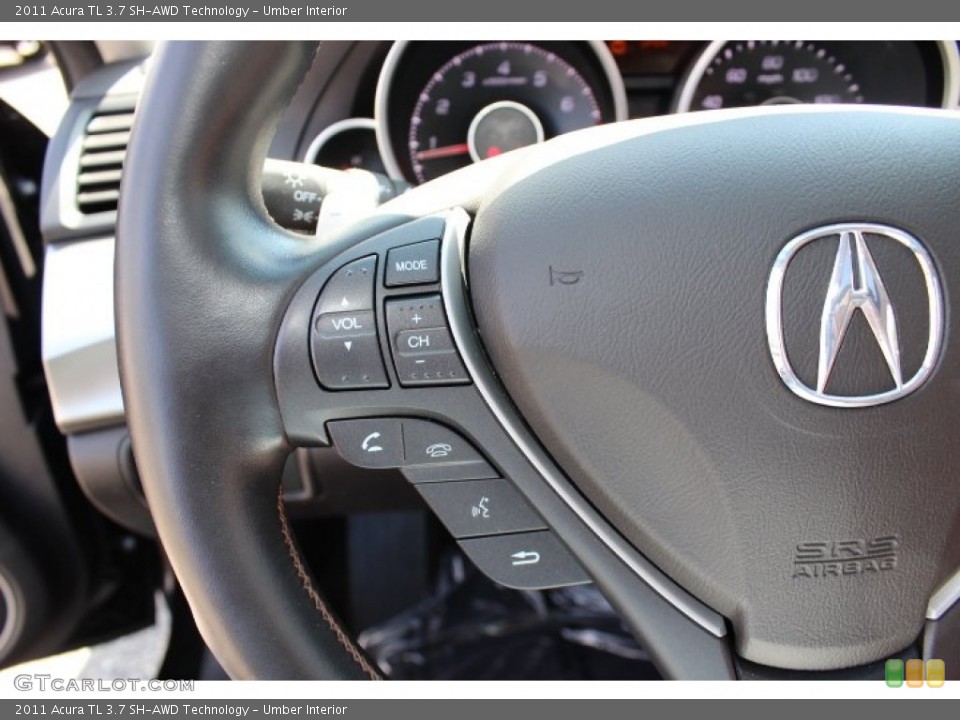 Umber Interior Controls for the 2011 Acura TL 3.7 SH-AWD Technology #69480253