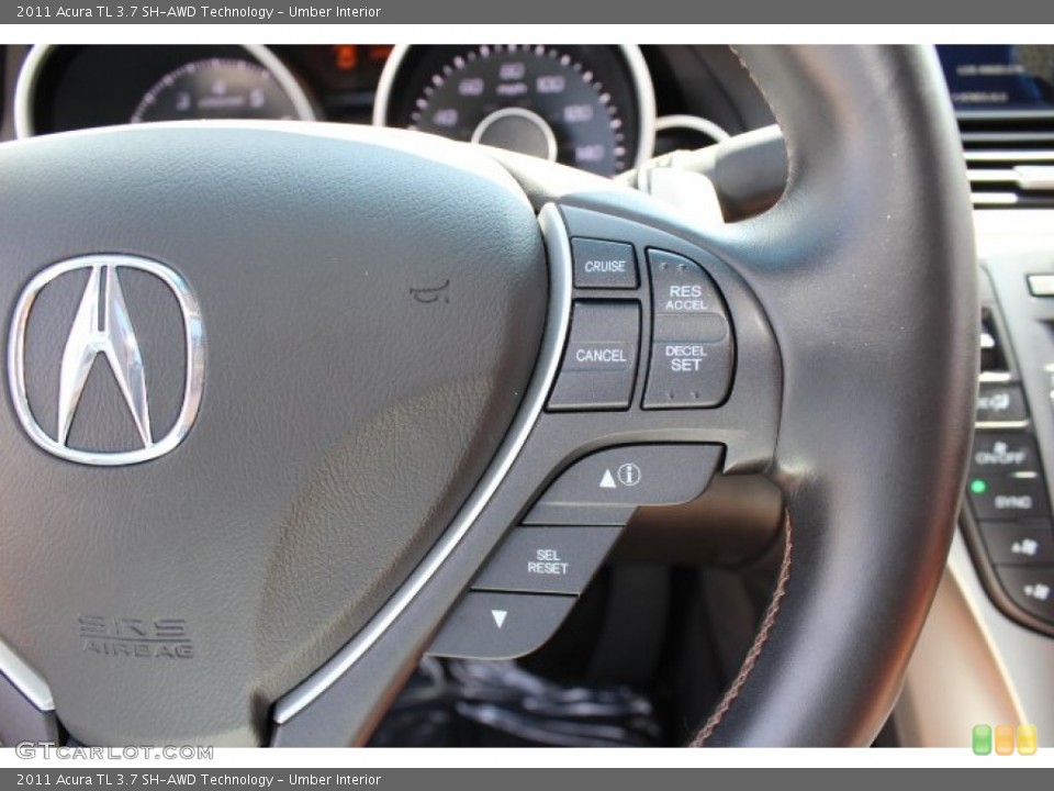 Umber Interior Controls for the 2011 Acura TL 3.7 SH-AWD Technology #69480262