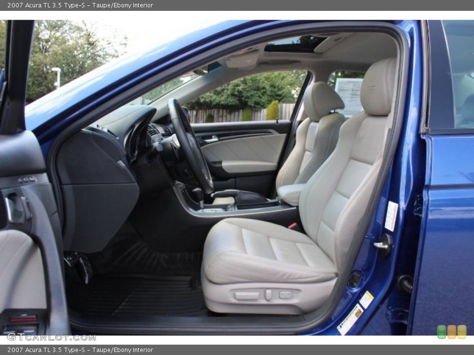 Taupe/Ebony Interior Front Seat for the 2007 Acura TL 3.5 Type-S #69480820