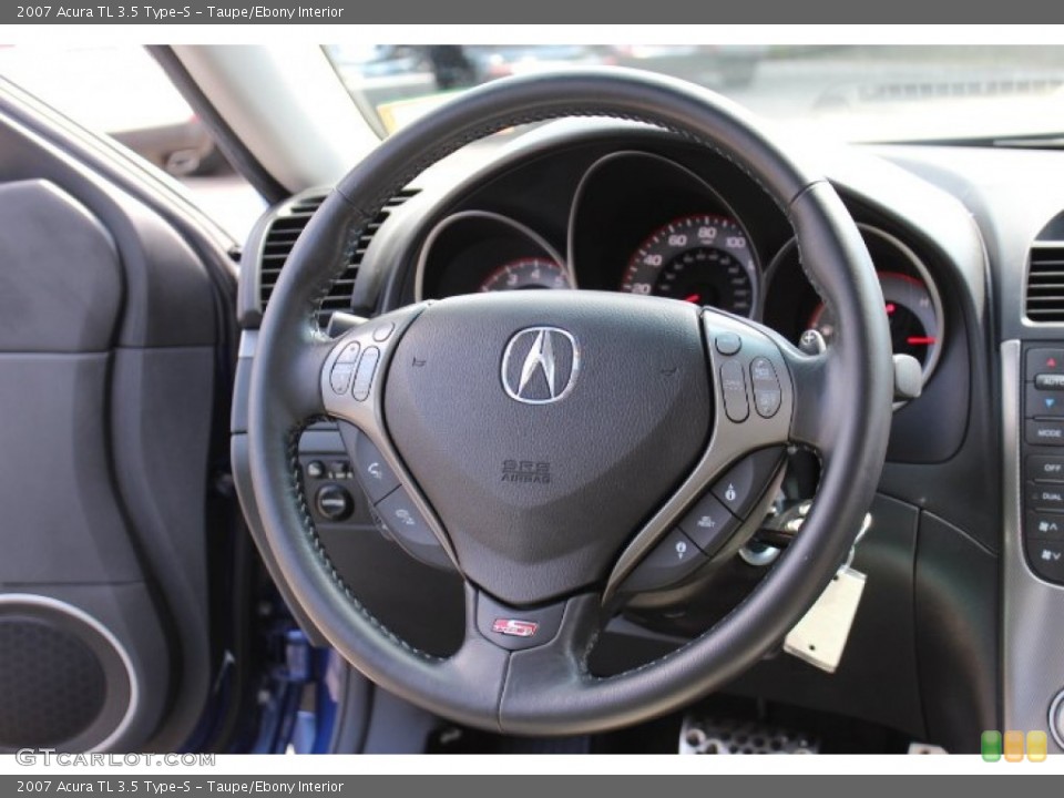 Taupe/Ebony Interior Steering Wheel for the 2007 Acura TL 3.5 Type-S #69480862