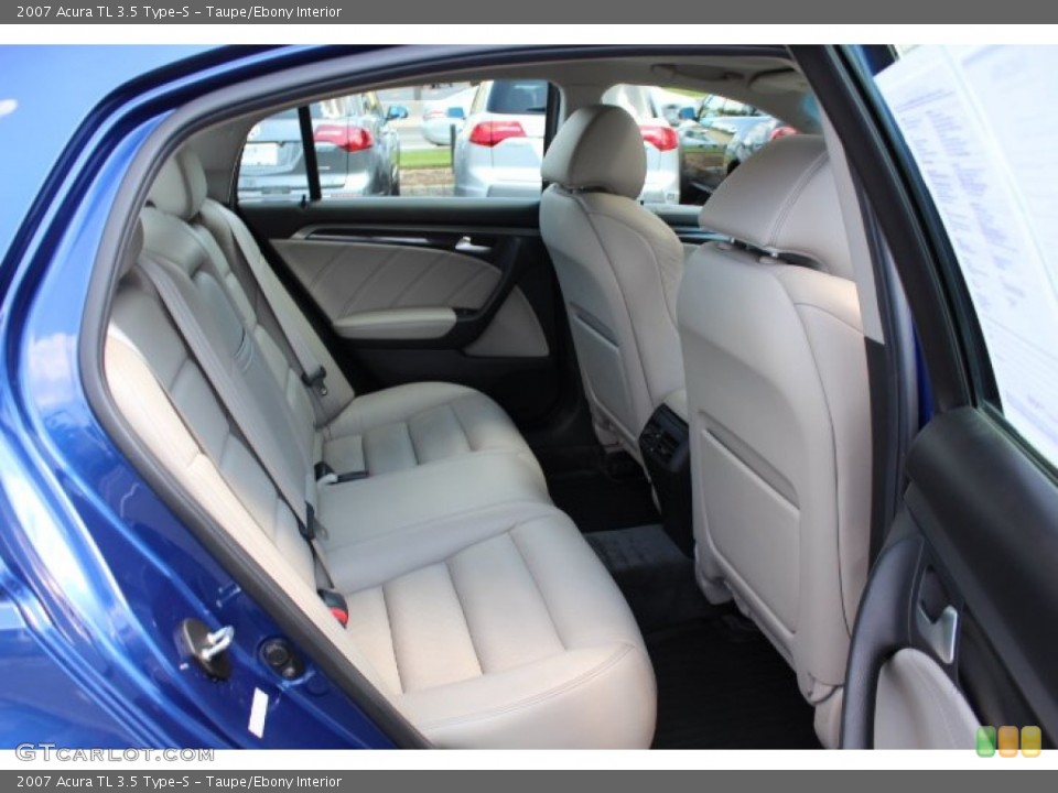 Taupe/Ebony Interior Rear Seat for the 2007 Acura TL 3.5 Type-S #69480934