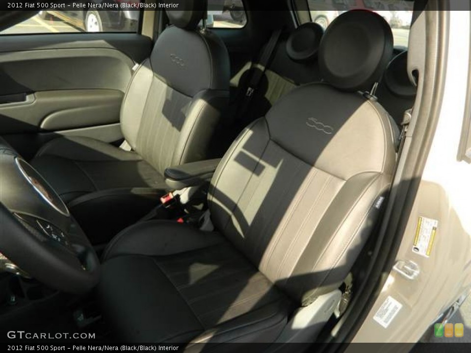 Pelle Nera/Nera (Black/Black) Interior Photo for the 2012 Fiat 500 Sport #69481609