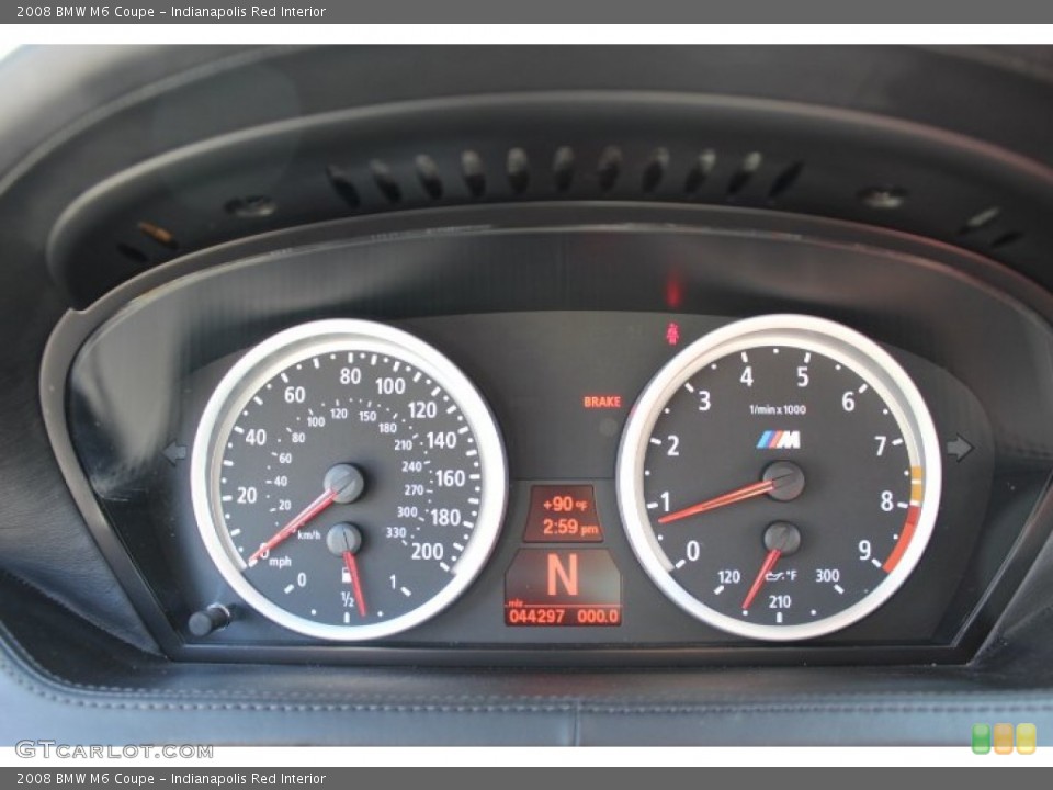 Indianapolis Red Interior Gauges for the 2008 BMW M6 Coupe #69482629