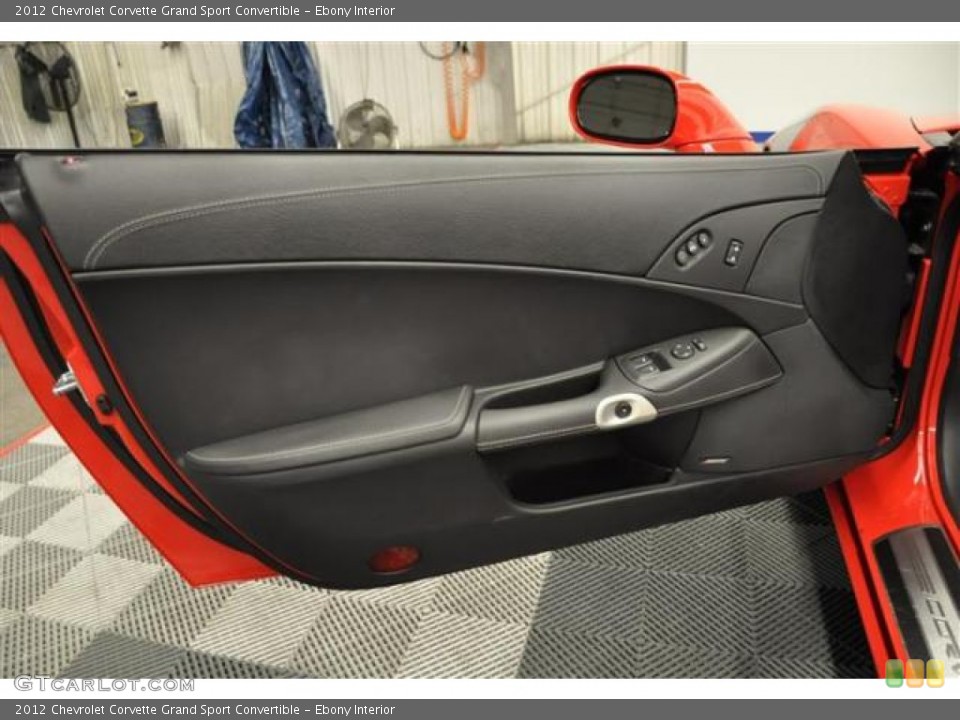 Ebony Interior Door Panel for the 2012 Chevrolet Corvette Grand Sport Convertible #69483577