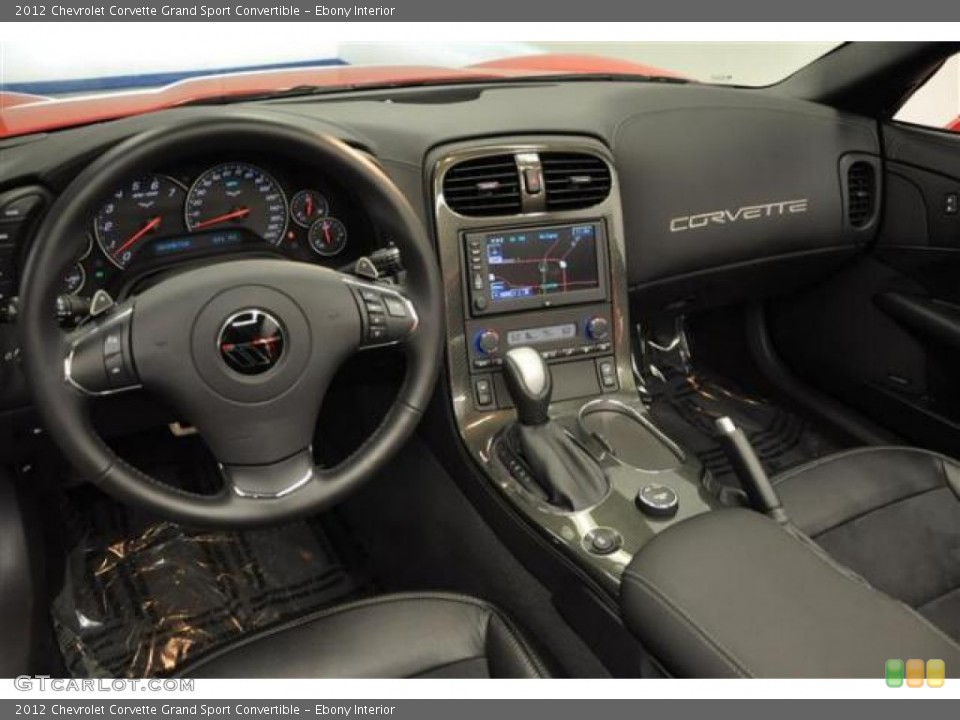Ebony Interior Dashboard for the 2012 Chevrolet Corvette Grand Sport Convertible #69483673