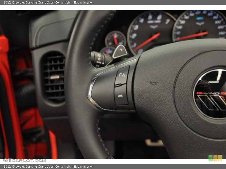 Ebony Interior Controls for the 2012 Chevrolet Corvette Grand Sport Convertible #69483700