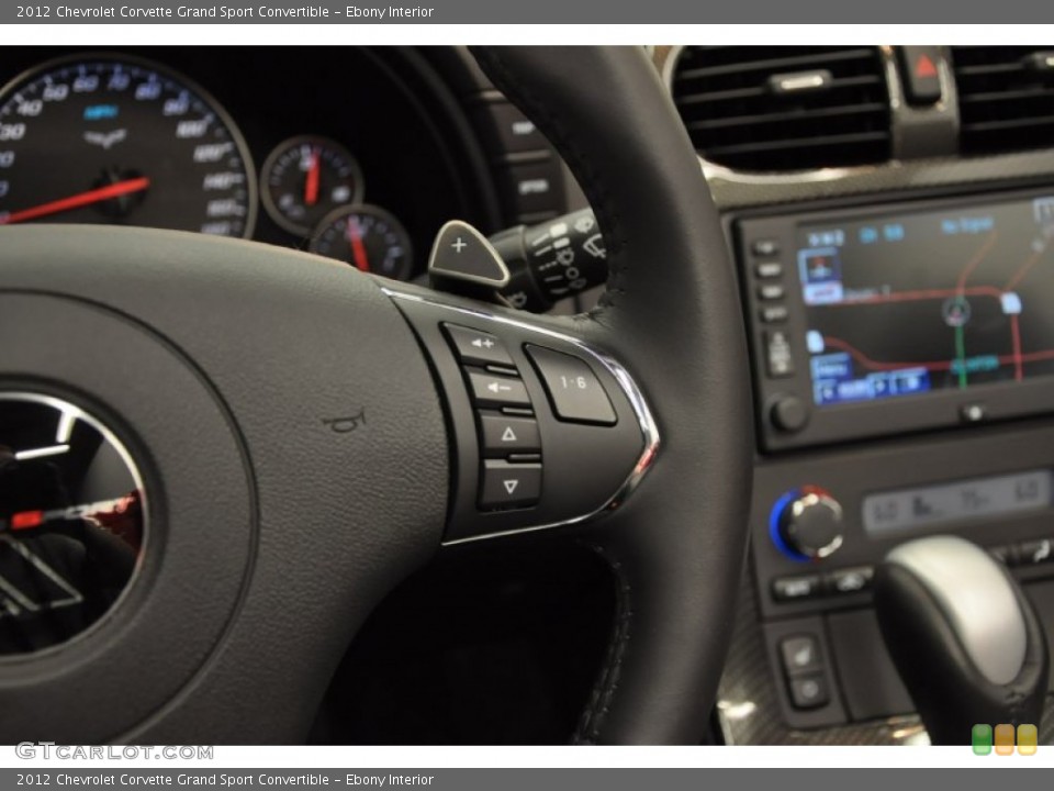 Ebony Interior Controls for the 2012 Chevrolet Corvette Grand Sport Convertible #69483709