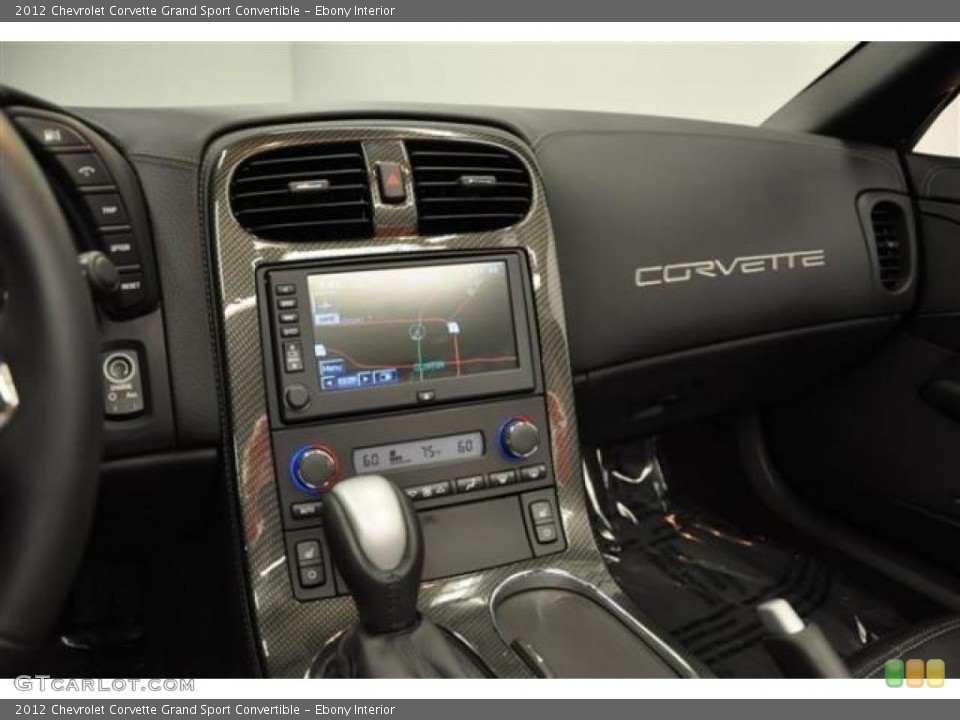 Ebony Interior Controls for the 2012 Chevrolet Corvette Grand Sport Convertible #69483763