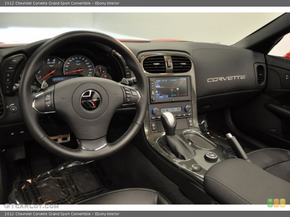 Ebony Interior Dashboard for the 2012 Chevrolet Corvette Grand Sport Convertible #69483772