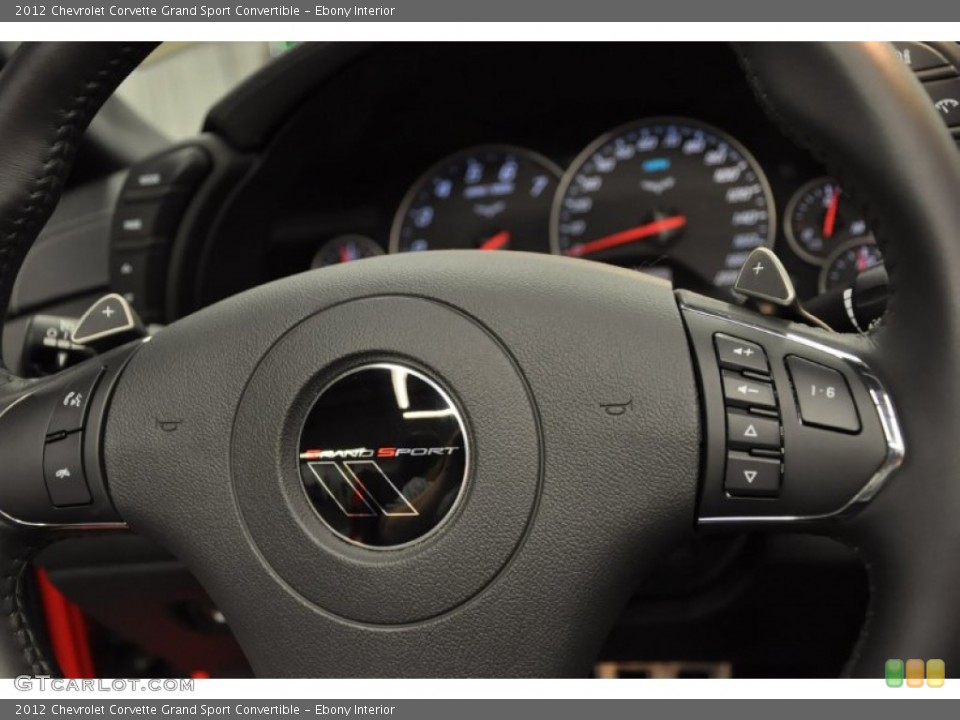 Ebony Interior Controls for the 2012 Chevrolet Corvette Grand Sport Convertible #69483792