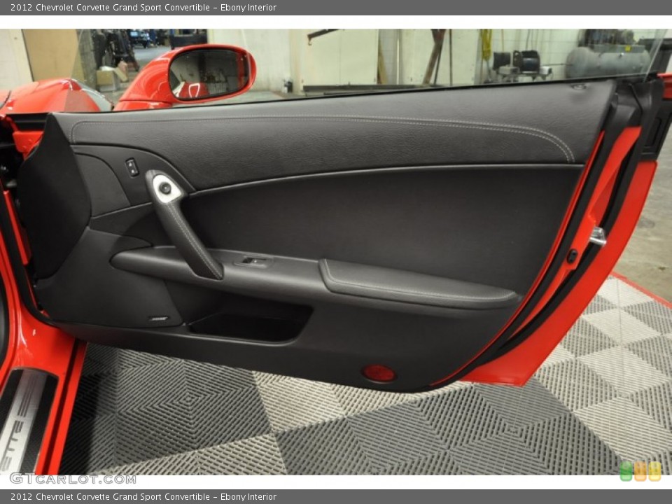 Ebony Interior Door Panel for the 2012 Chevrolet Corvette Grand Sport Convertible #69483925