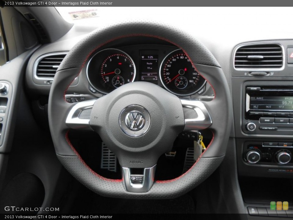 Interlagos Plaid Cloth Interior Steering Wheel for the 2013 Volkswagen GTI 4 Door #69491194