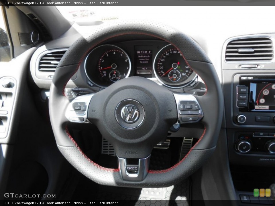 Titan Black Interior Steering Wheel for the 2013 Volkswagen GTI 4 Door Autobahn Edition #69491623