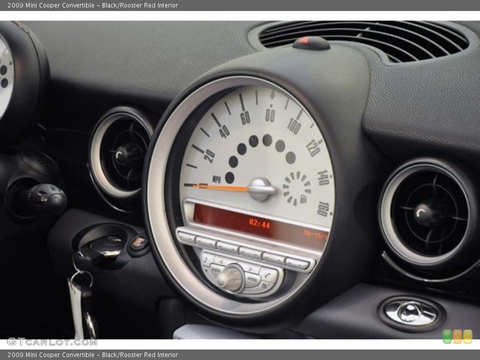 Black/Rooster Red Interior Gauges for the 2009 Mini Cooper Convertible #69493480
