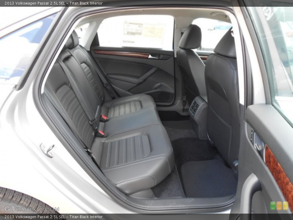 Titan Black Interior Rear Seat for the 2013 Volkswagen Passat 2.5L SEL #69493945