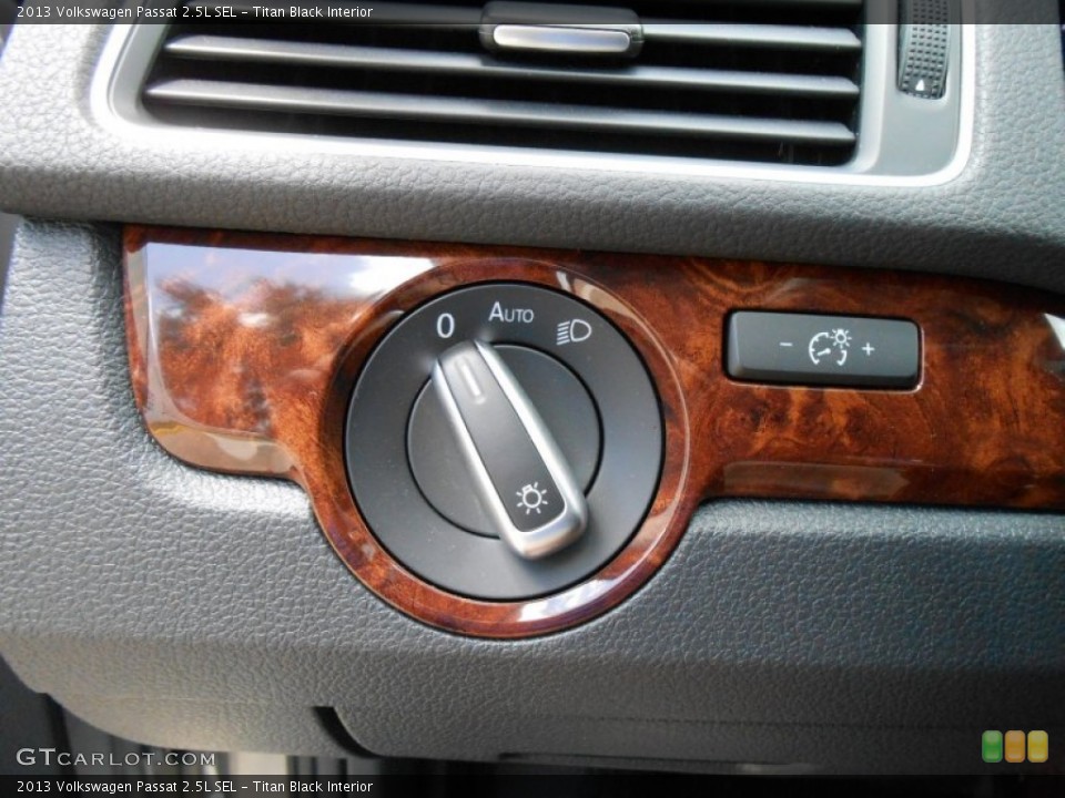 Titan Black Interior Controls for the 2013 Volkswagen Passat 2.5L SEL #69494026