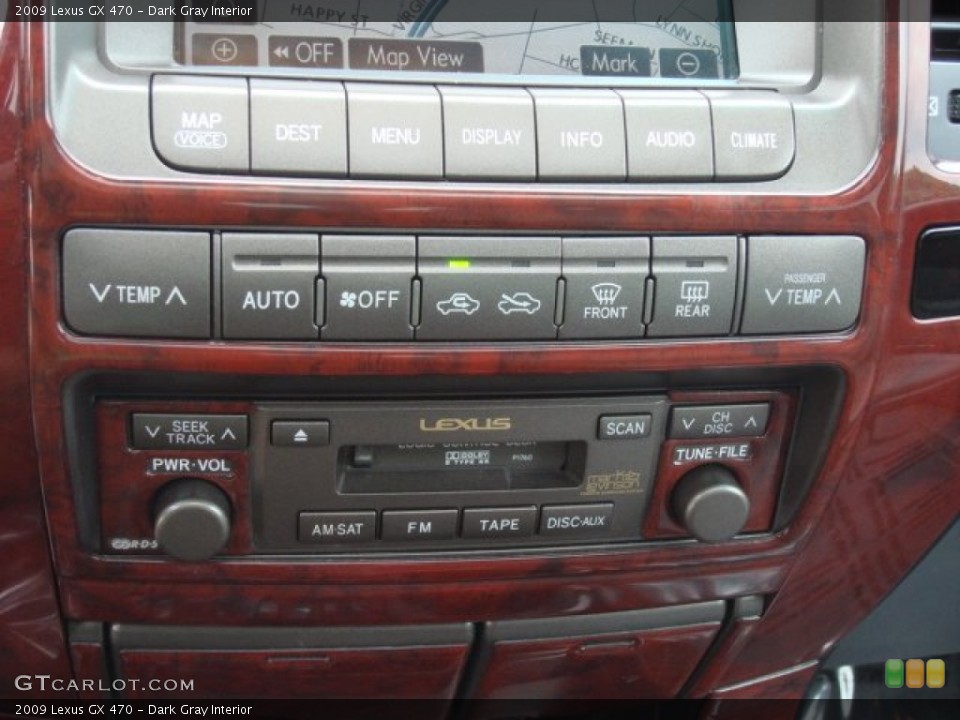Dark Gray Interior Controls for the 2009 Lexus GX 470 #69496492