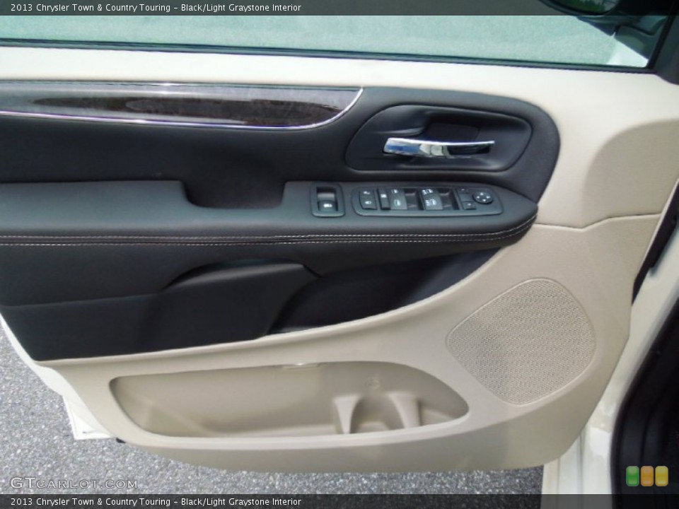 Black/Light Graystone Interior Door Panel for the 2013 Chrysler Town & Country Touring #69500764