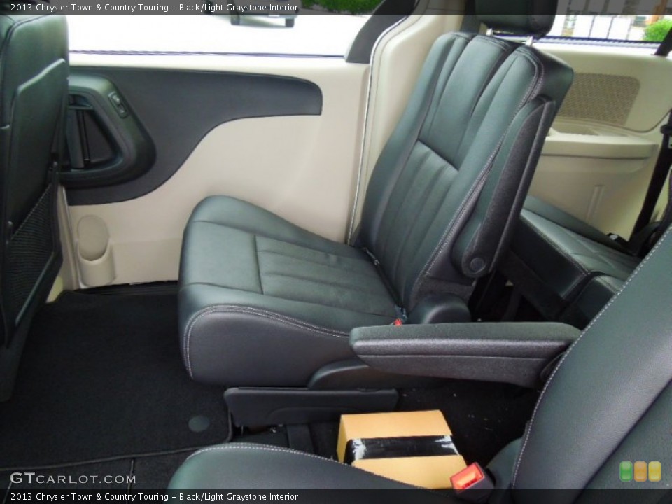 Black/Light Graystone Interior Rear Seat for the 2013 Chrysler Town & Country Touring #69500823
