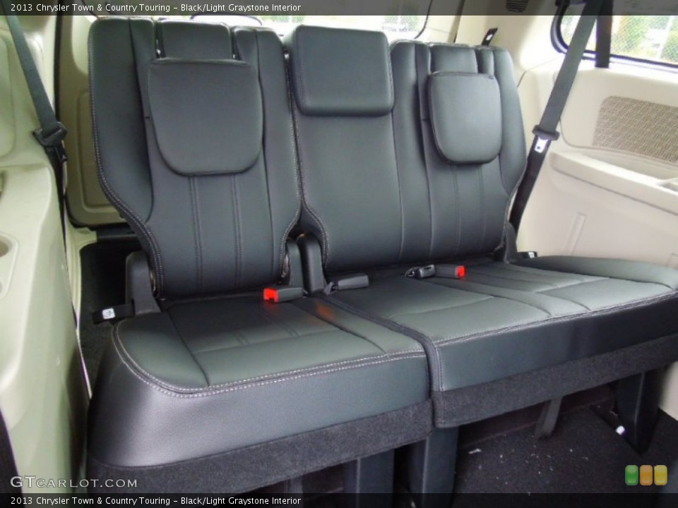 Black/Light Graystone Interior Rear Seat for the 2013 Chrysler Town & Country Touring #69500872