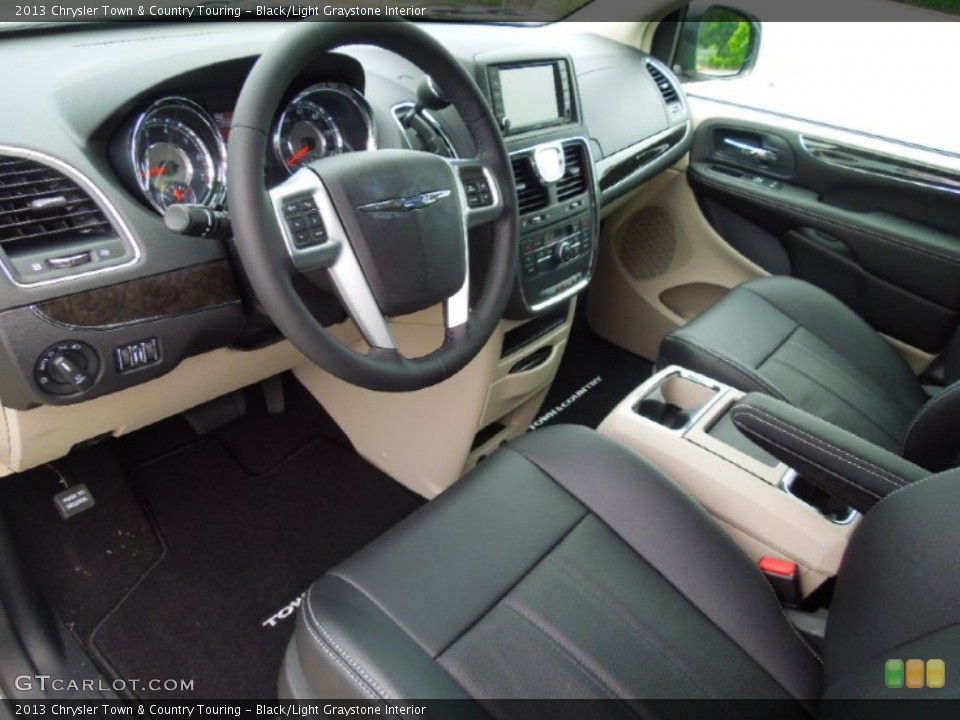 Black/Light Graystone Interior Prime Interior for the 2013 Chrysler Town & Country Touring #69500929