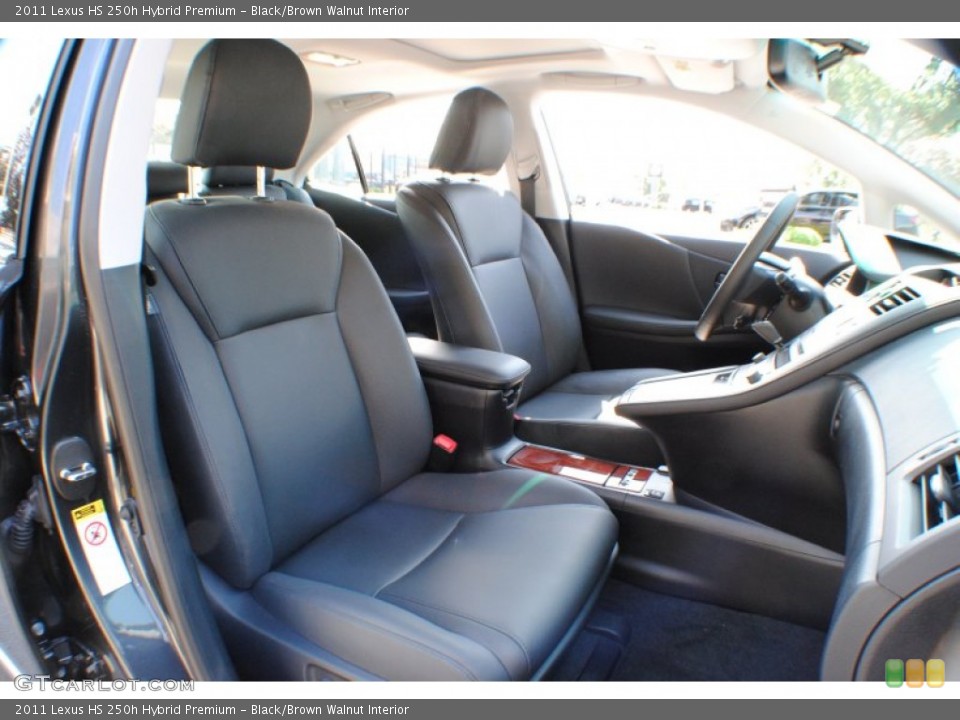 Black/Brown Walnut Interior Front Seat for the 2011 Lexus HS 250h Hybrid Premium #69503287