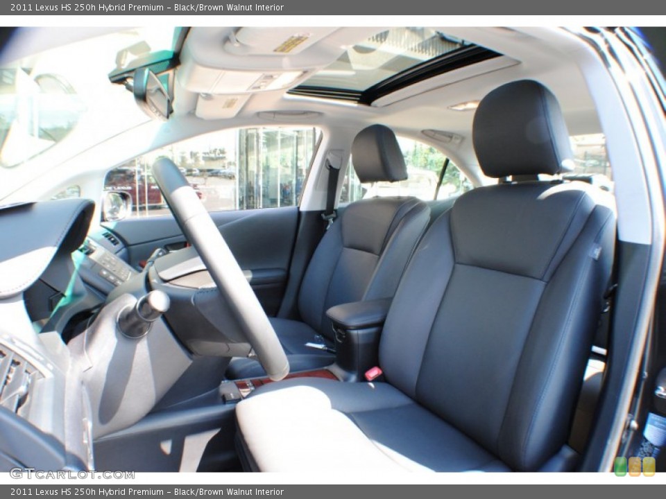 Black/Brown Walnut Interior Front Seat for the 2011 Lexus HS 250h Hybrid Premium #69503302