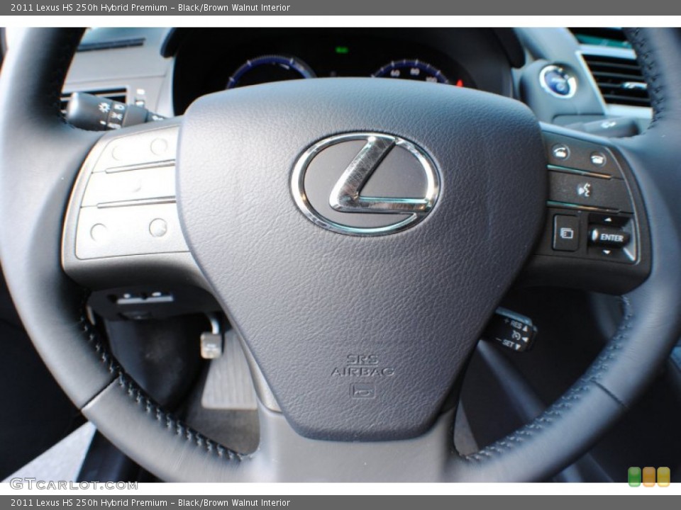 Black/Brown Walnut Interior Controls for the 2011 Lexus HS 250h Hybrid Premium #69503326