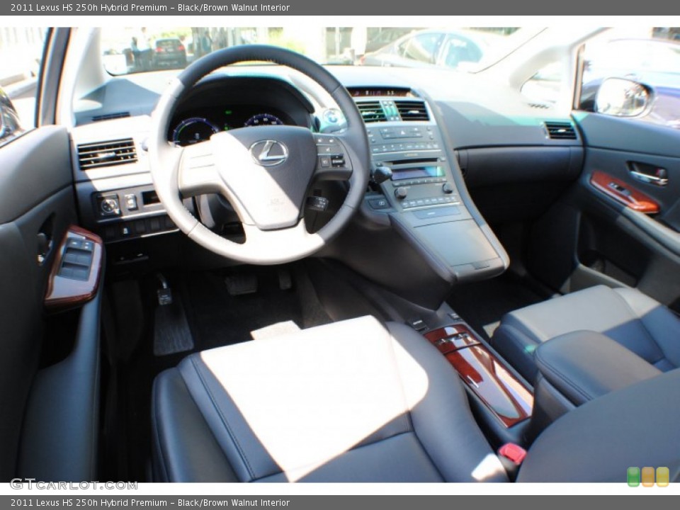 Black/Brown Walnut Interior Prime Interior for the 2011 Lexus HS 250h Hybrid Premium #69503335