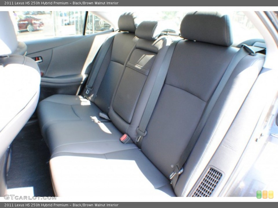 Black/Brown Walnut Interior Rear Seat for the 2011 Lexus HS 250h Hybrid Premium #69503353